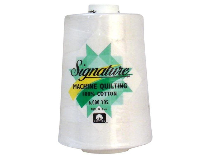 Signature Thread SIG48.1 Signature 100% Ctn Quilt Thread 6000yd White 100% CtnQltThrd6000White - NewNest Australia