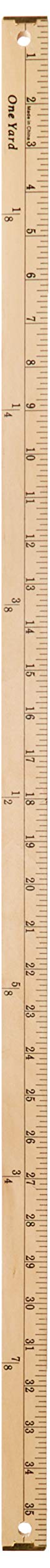 Dritz Wood Metal Tips Yardstick Ruler, 1/4 x 36-Inch, Natural Wooden with Metal Tip - NewNest Australia