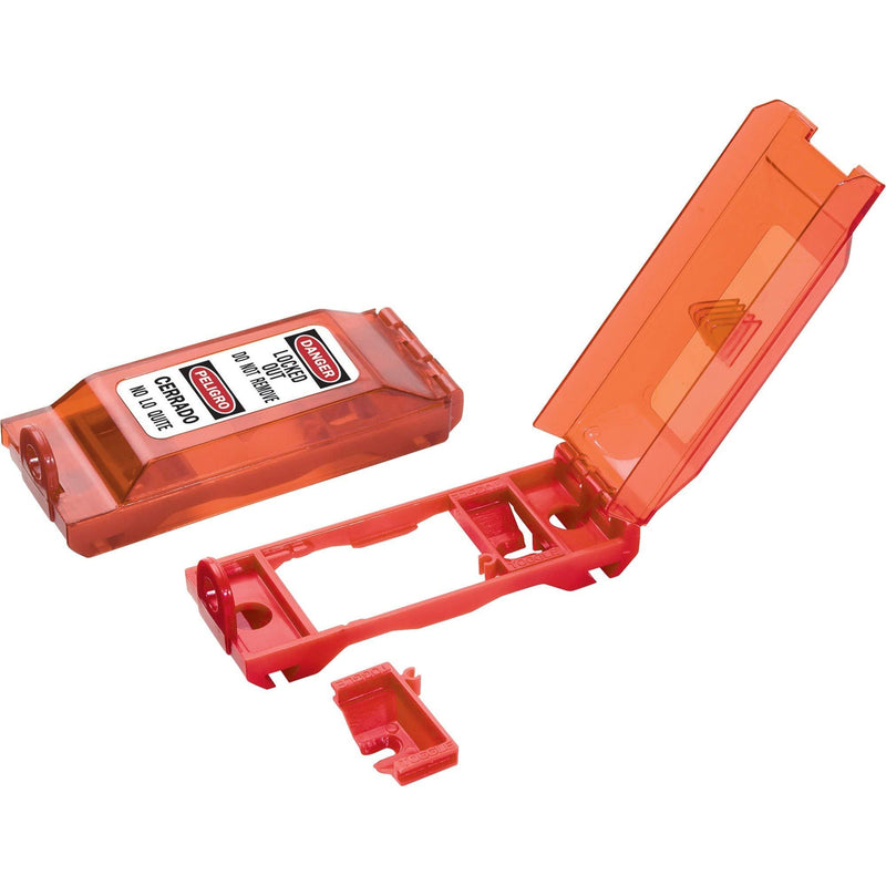 Master Lock 496B Lockout Tagout Universal Wall Switch Cover, Red 0.312 in. Shackle Diameter - NewNest Australia