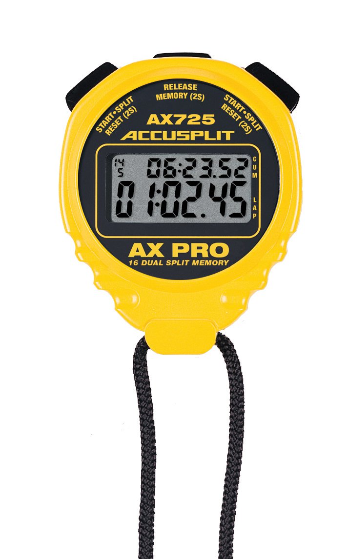 ACCUSPLIT AX725 Dual Line 16 Memory Pro Stopwatch Yellow - NewNest Australia