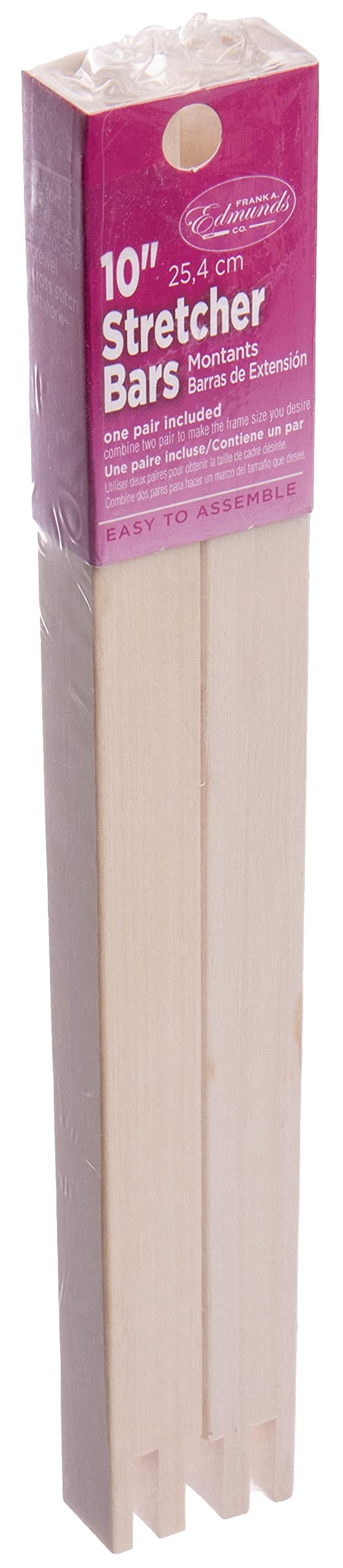 Edmunds Stretcher Bars for Needle Arts Supplies, 1 Count (Pack of 1), Natural 10 InchX3/4 Inch - NewNest Australia