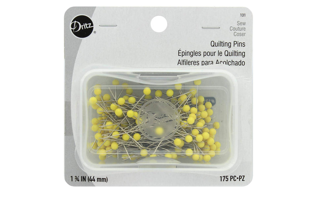 Dritz 131 Quilting Pins, Yellow, 1-3/4-Inch (175-Count) 175-Count - NewNest Australia