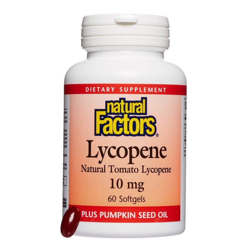 Natural Factors, Lycopene 10 mg, Antioxidant Support to Help Reduce Free Radical Damage with Pumpkin Seed, 60 softgels (60 servings) - NewNest Australia