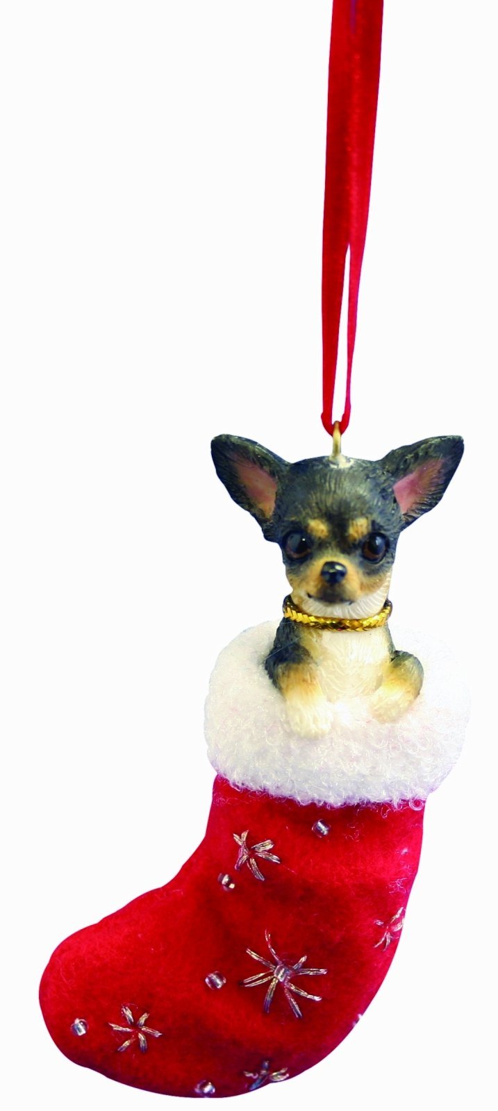 NewNest Australia - Chihuahua, Black and White Stocking Ornament 