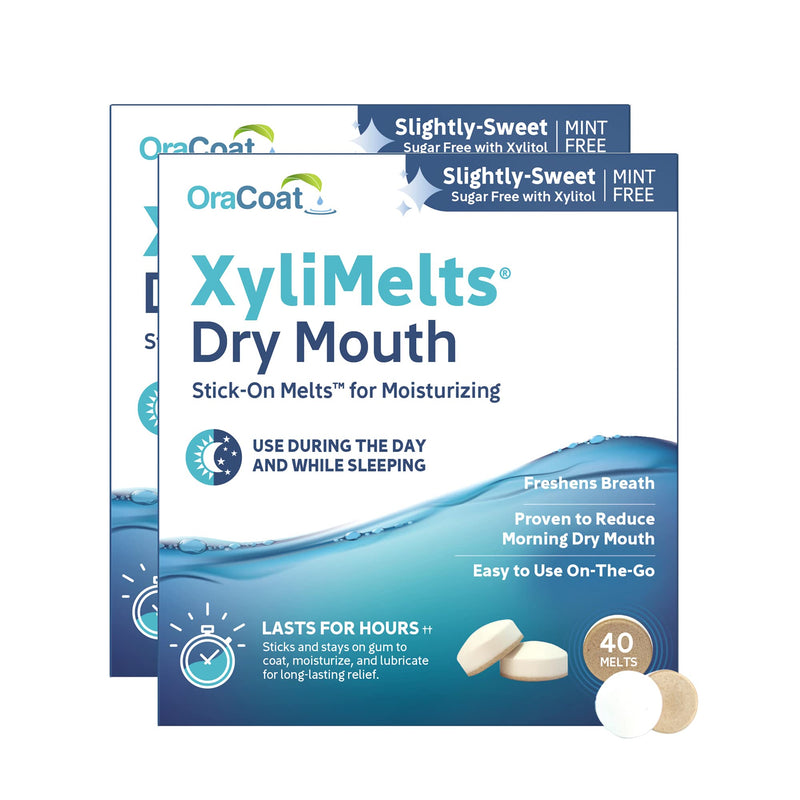 XyliMelts for Dry Mouth, Mint-Free, 80-Count Box - NewNest Australia