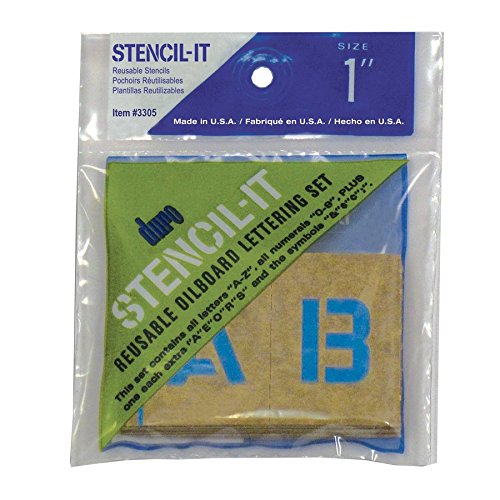 Duro by Graphic Products Stencil-It Oil Board Stencil Set, 1" 1-Inch - NewNest Australia
