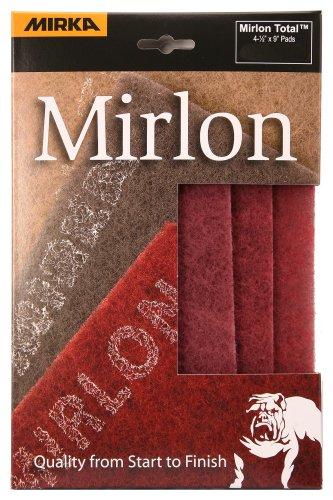 Mirka 18-118-447RP 3 pieces 4 1/2-Inch by 9-Inch Very Fine Scuff Pads (Red) 360 grit - NewNest Australia