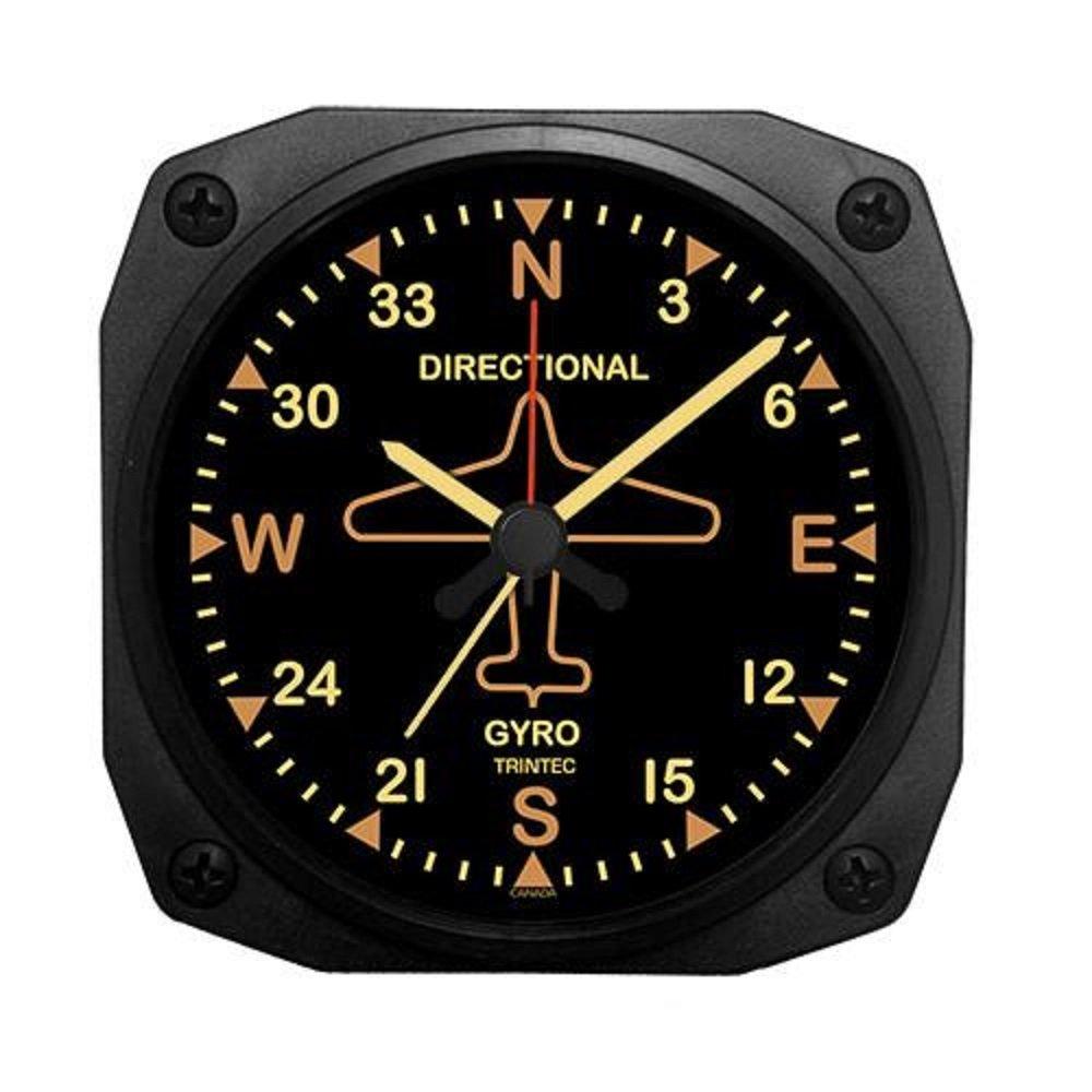 NewNest Australia - Trintec Aviation Aviator Aviatrix Vintage DM62V Directional Gyro Travel Alarm Clock 3.5 