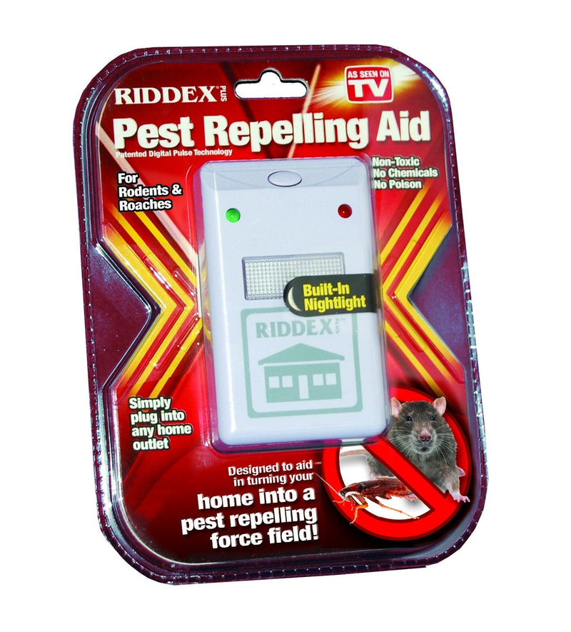 RIDDEX Plus Insect Repellent | Plug in, Mouse Deterrent - Pest Control for Defense Against Rats, Mice, Roaches, Bugs and Insects | Control Pests with No Chemicals or Poison | White - NewNest Australia