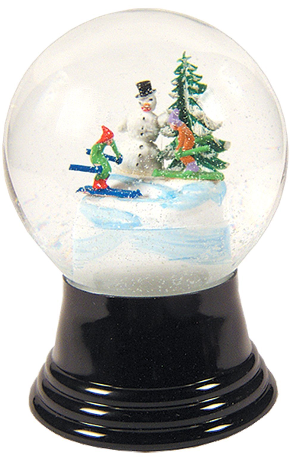 NewNest Australia - Alexander Taron Importer PR1424 Perzy Snowglobe, Medium Snowman with skis-5" H W x 3" D, 5" x 3" x 3", White 