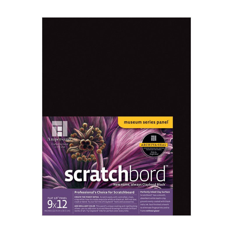 Ampersand Art Supply Scratch Art Panel Museum Series Scratchboard, 9X12, 1/8 Inch Depth - NewNest Australia