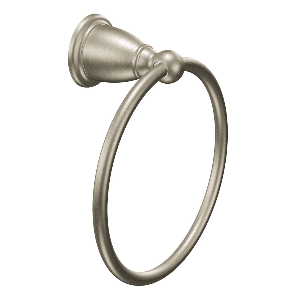 Moen YB2286BN Brantford Collection Traditional Single Post Bathroom Hand Towel Ring, Brushed Nickel Pack of 1 - NewNest Australia