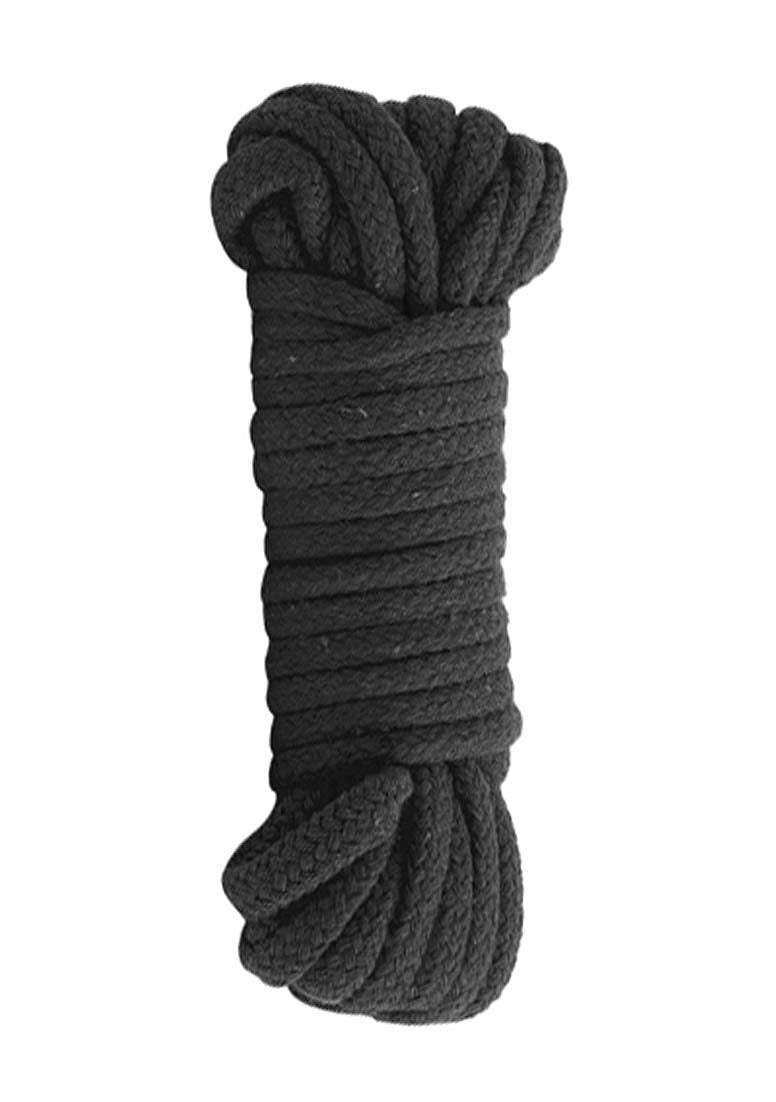 Doc Johnson Japanese Bondage Rope - Soft Cotton Rope - Gentle on the Skin - 32 Feet of Rope - Black - NewNest Australia