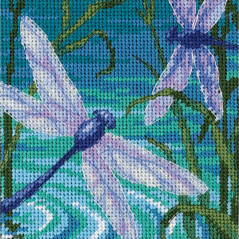 Dimensions Needlepoint Kit, Dragonfly Needlepoint, 5'' W x 5'' H - NewNest Australia