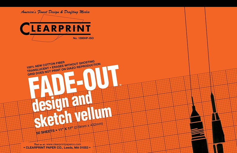 Clearprint Fade-Out Design and Sketch Vellum - Isometric 11 in. x 17 in. - NewNest Australia