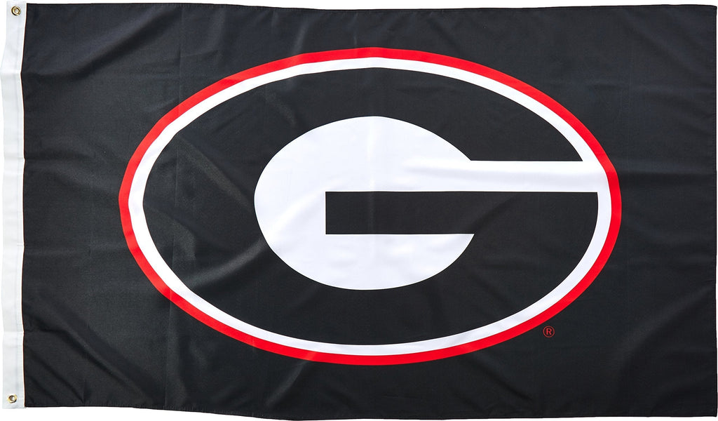 BSI NCAA College Georgia Bulldogs G Logo with Black Background 3 X 5 Foot Flag with Grommets - NewNest Australia