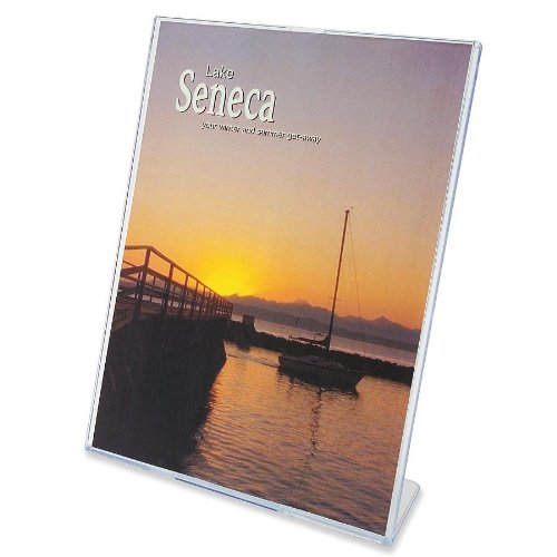 deflect-o Superior Image L-Frame Base Slanted Desktop Sign Holder, Plastic, 8.5 x 11 Inches (590101) - NewNest Australia