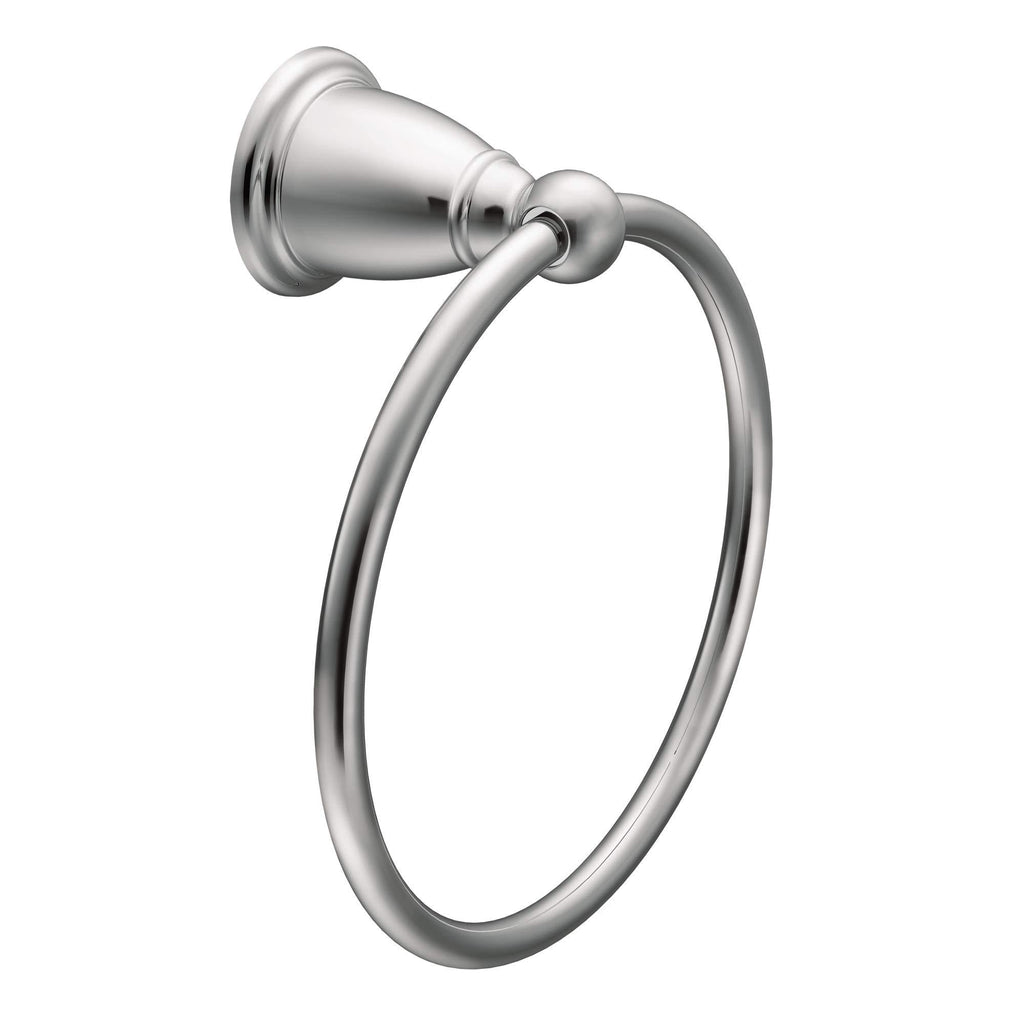 Moen YB2286CH Brantford Collection Traditional Single Post Bathroom Hand Towel Ring, Chrome - NewNest Australia