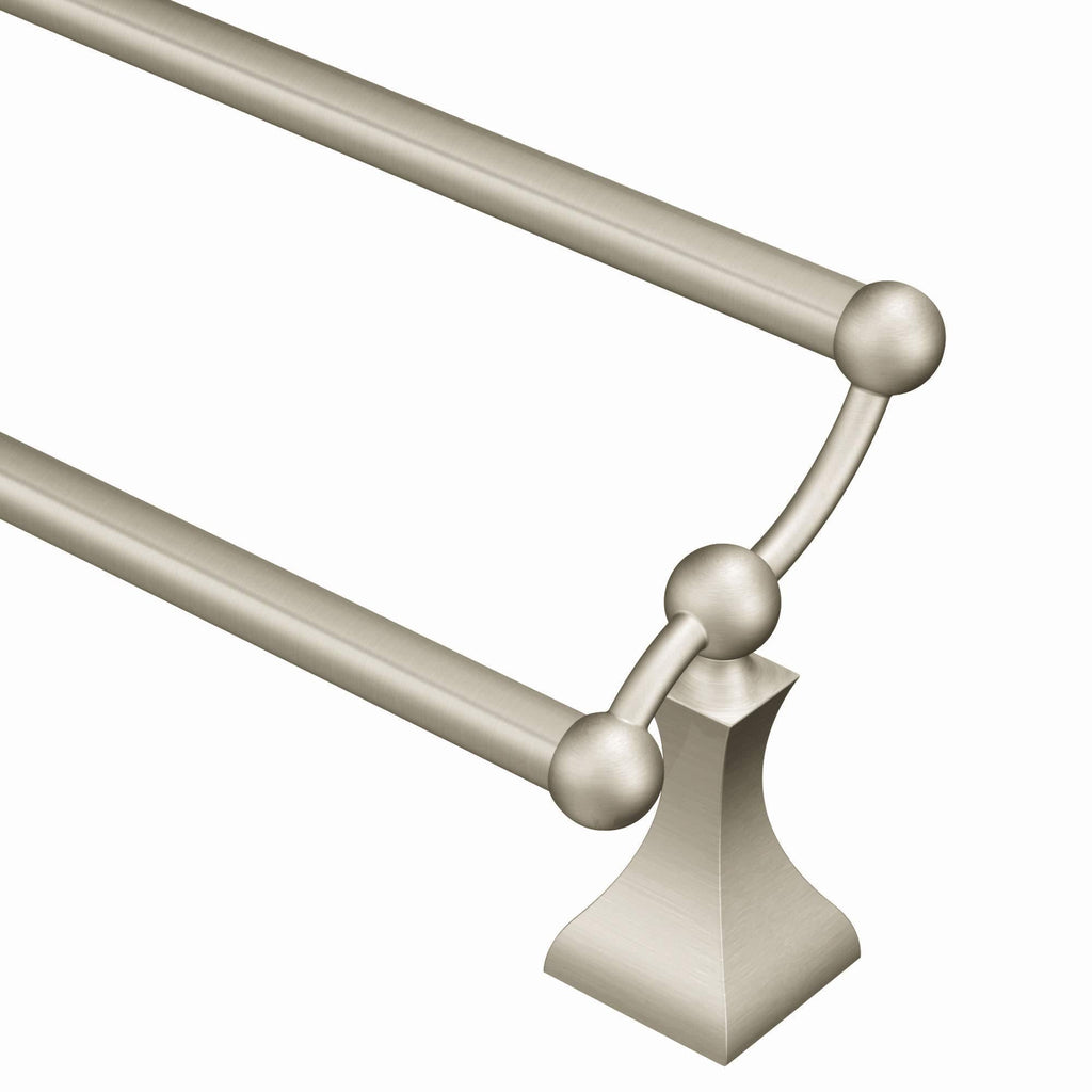 Moen DN8322BN Retreat 24-Inch Bathroom Double Towel Bar, Brushed Nickel - NewNest Australia