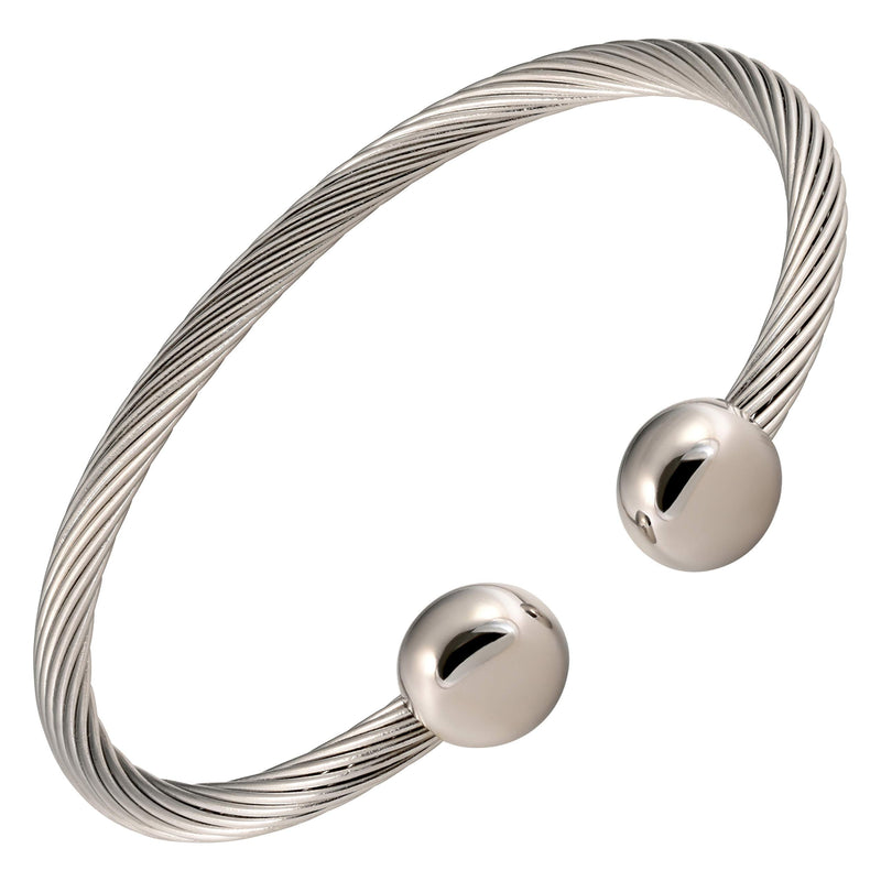 MAGNETJEWELRYSTORE Twisted Stainless Steel Magnetic Therapy Bracelet Small - Wrist Size 6" - 6.5" - NewNest Australia
