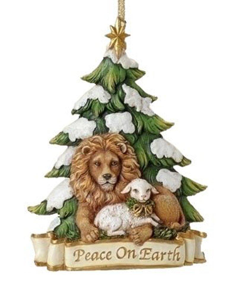 NewNest Australia - Roman 5.25" Lion and Lamb Ornament Peace On Earth 