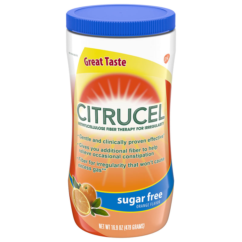 Citrucel Sugar Free Fiber Powder for Occasional Constipation Relief, Methylcellulose Fiber Powder, Orange Flavor - 16.9 Ounces - NewNest Australia