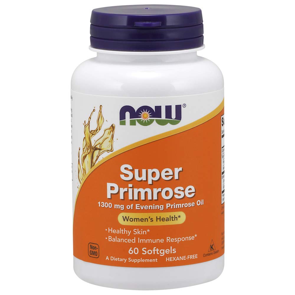 NOW Supplements, Super Primrose 1300 mg with Naturally Occurring GLA (Gamma-Linolenic Acid), 60 Softgels - NewNest Australia