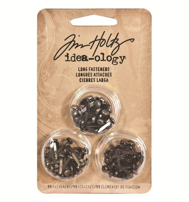 Metal Long Fasteners by Tim Holtz Idea-ology, 99 per Pack, 7/16 Inches, Antique Finishes, TH92703 - NewNest Australia