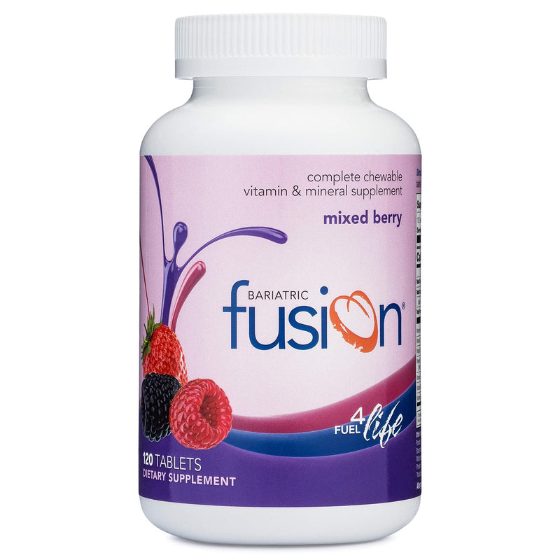 Bariatric Fusion Mixed Berry Complete Chewable Bariatric Multivitamin with Iron for Bariatric Surgery Patients Including Gastric Bypass and Sleeve Gastrectomy, 120 Tablets - NewNest Australia