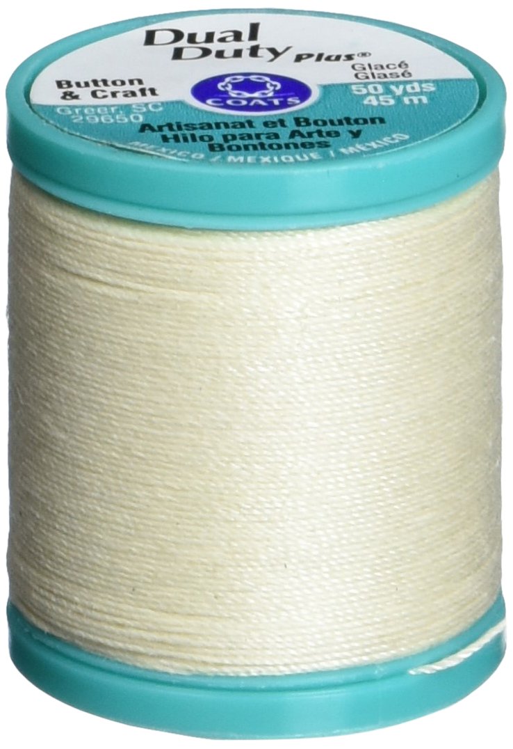 Coats Dual Duty Plus Button & Carpet Thread 50yd-Cream Cream - NewNest Australia