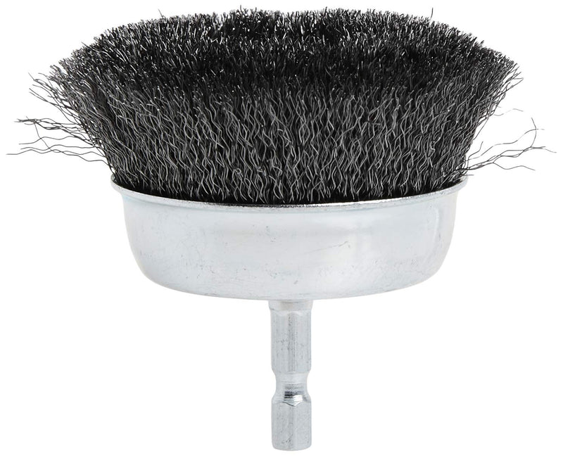 Forney 72732 Wire Cup Brush, Fine Crimped with 1/4-Inch Hex Shank, 3-Inch-by-.008-Inch - NewNest Australia