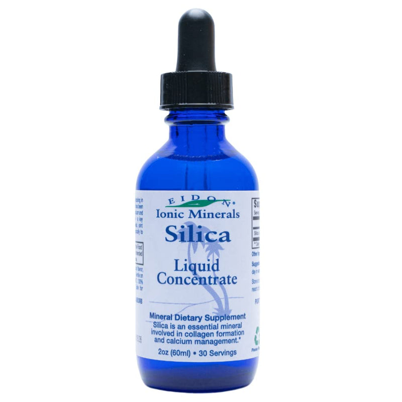 Eidon Liquid Silica Mineral Concentrate - Silica Supplement for Hair & Collagen Production, Vegan, Gluten-Free, Natural, Bioavailable, Ionic, No Artificial Colors or Preservatives - Silica Drops, 2 Ounce Bottle - NewNest Australia