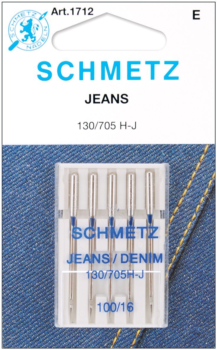 Euro-Notions 1712Jean & Denim Machine Needles-Size 16/100 5/Pkg - NewNest Australia
