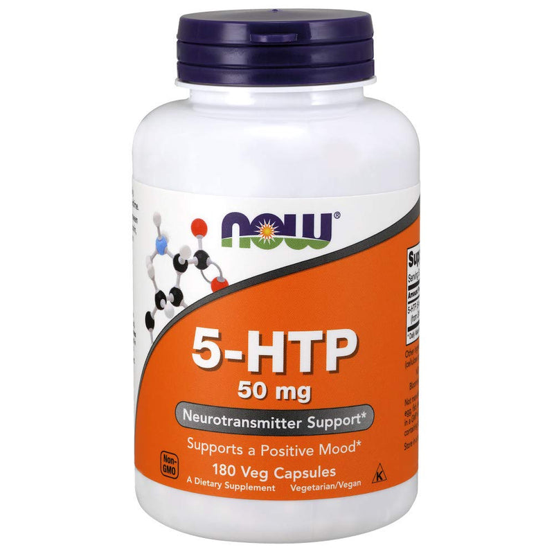 NOW Supplements, 5-HTP (5-hydroxytryptophan) 50 mg, Neurotransmitter Support*, 180 Veg Capsules - NewNest Australia