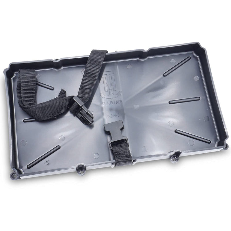 T-H Marine Narrow Battery Tray Holder with Poly Strap - Space Saving Design Fits Group 29 and 31 Batteries - Boat and RV - NewNest Australia