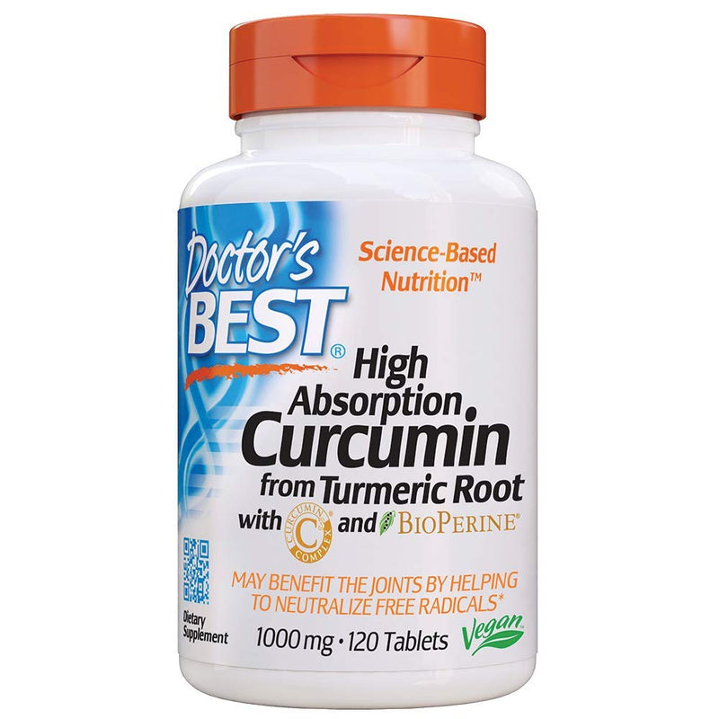Doctor's Best Curcumin From Turmeric Root with C3 Complex & BioPerine, Non-GMO, Gluten Free, Soy Free, Joint Support, 1000 mg, 120 Tablets - NewNest Australia
