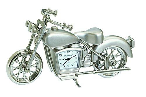 NewNest Australia - Sanis Enterprises Motorcycle Clock, 4-Inchx2.5-Inch, Silver 