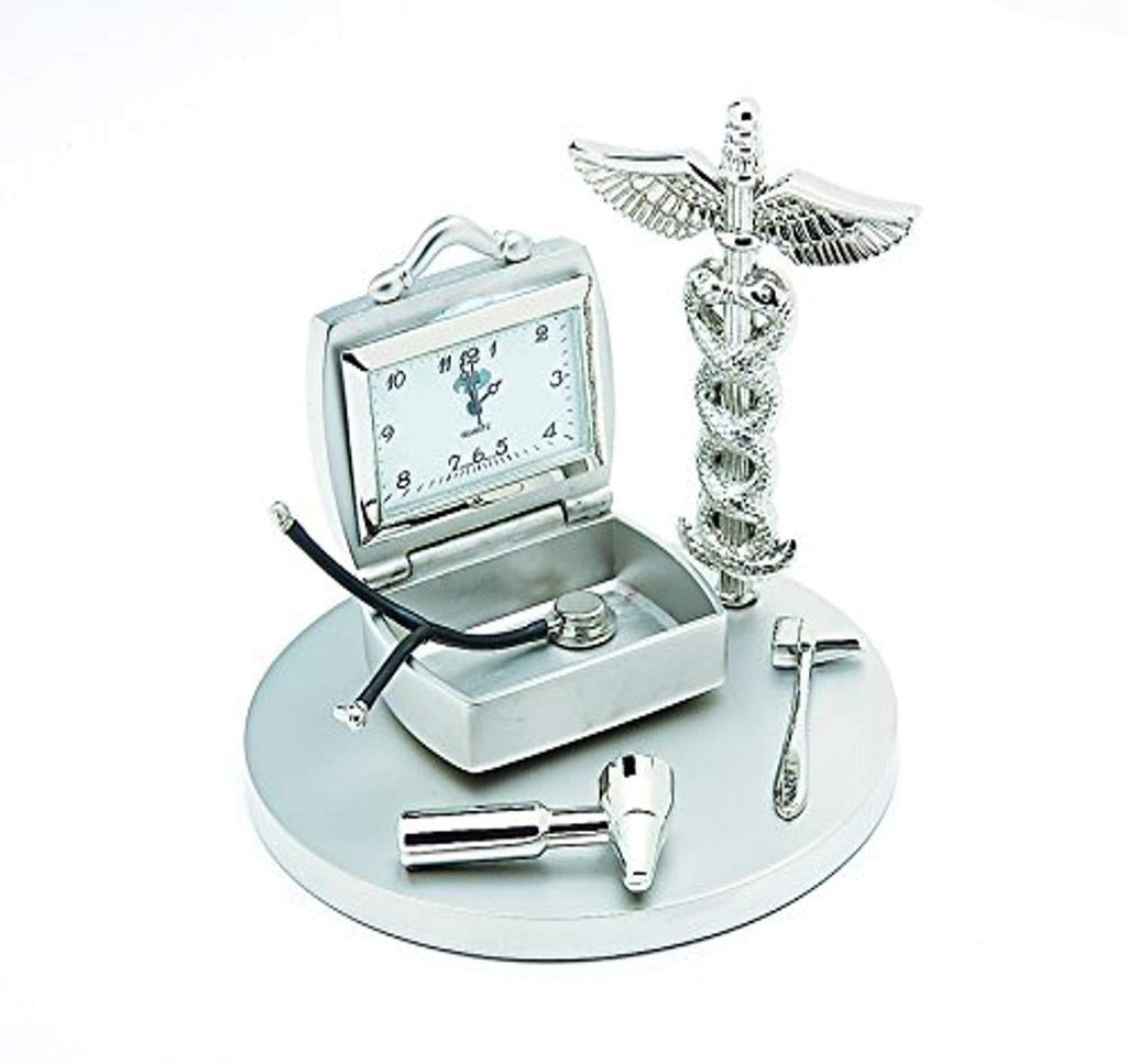 NewNest Australia - Sanis Enterprises Doctor's Clock, 3.5-Inch, Silver 