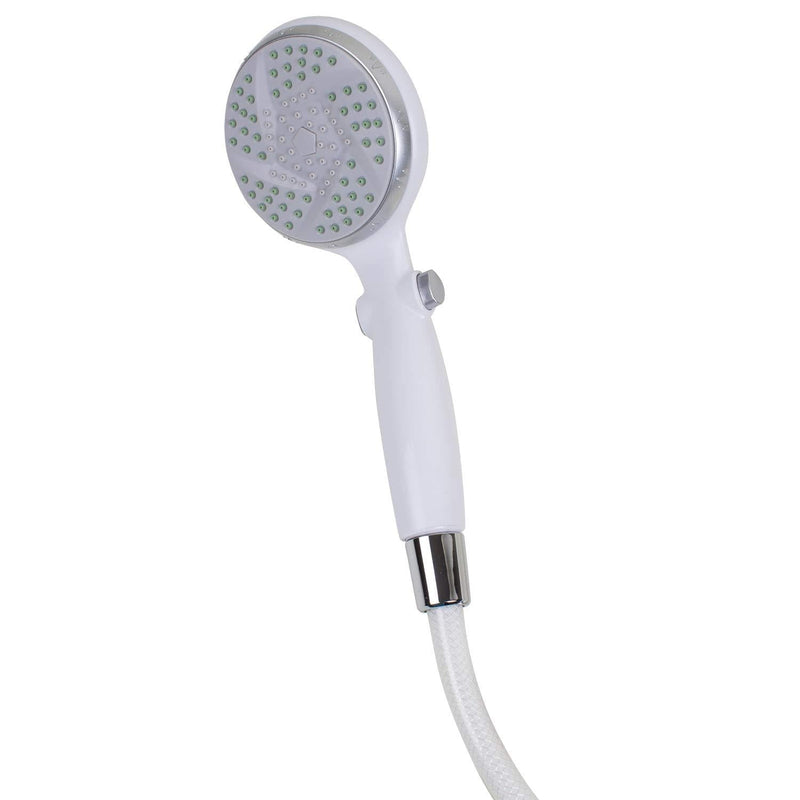 Carex Handheld Shower Head with Extra Long 84" Flexible Hose and Convenient Pause Function - Watersense Certified Handheld Shower Head with Hose with Oversized Spray Head - White - NewNest Australia