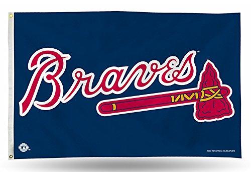 Rico Industries MLB 3-Foot by 5-Foot Banner Flag Atlanta Braves - NewNest Australia