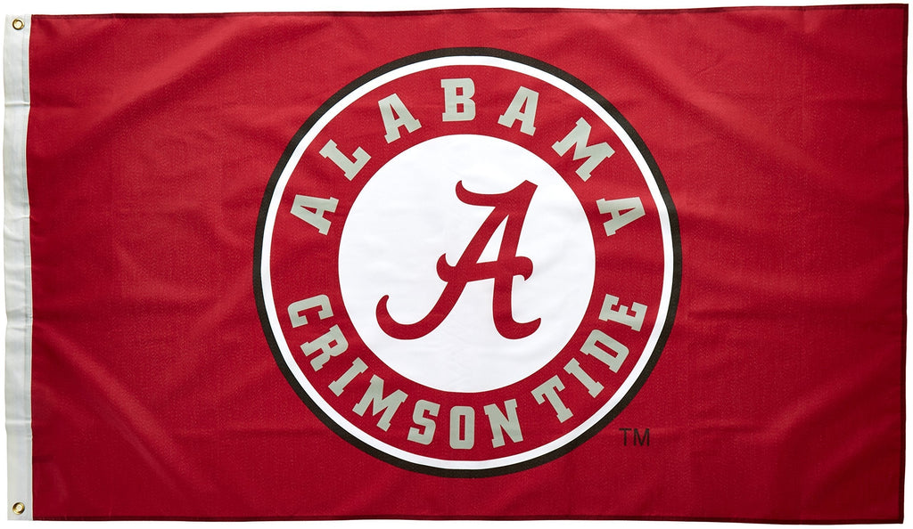 BSI NCAA College Alabama Crimson Tide Circle A Logo 3 X 5 Foot Flag with Grommets - NewNest Australia