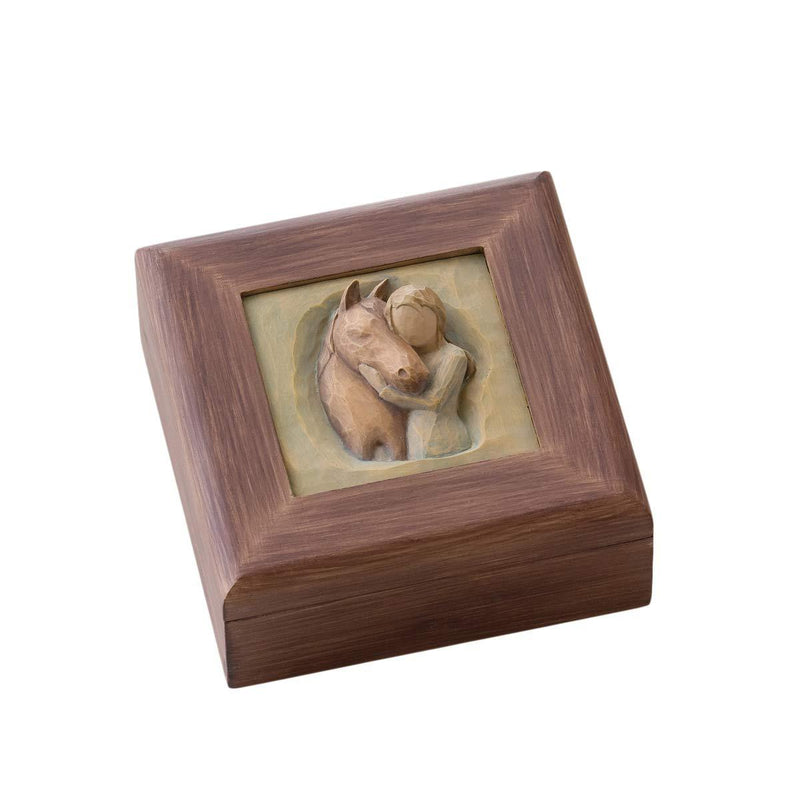 NewNest Australia - Willow Tree Quiet Strength, Sculpted Hand-Painted Memory Box 