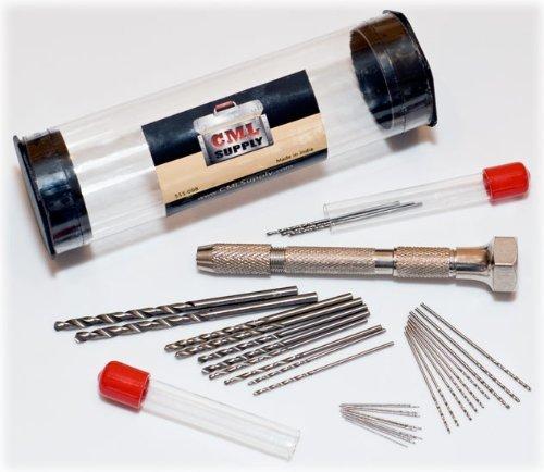CML Supply Mini Micro Drill Bit Set and Pin Vise Chuck 31 pcs - NewNest Australia