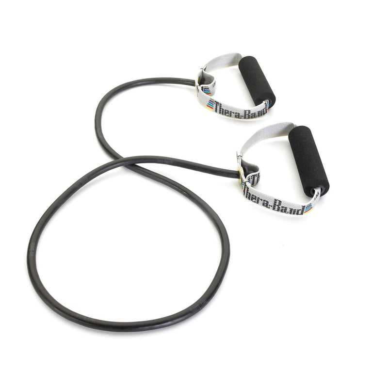 TheraBand Professional Latex Resistance Tubing with Soft Handles for Physical Therapy Black - Special Heavy - NewNest Australia