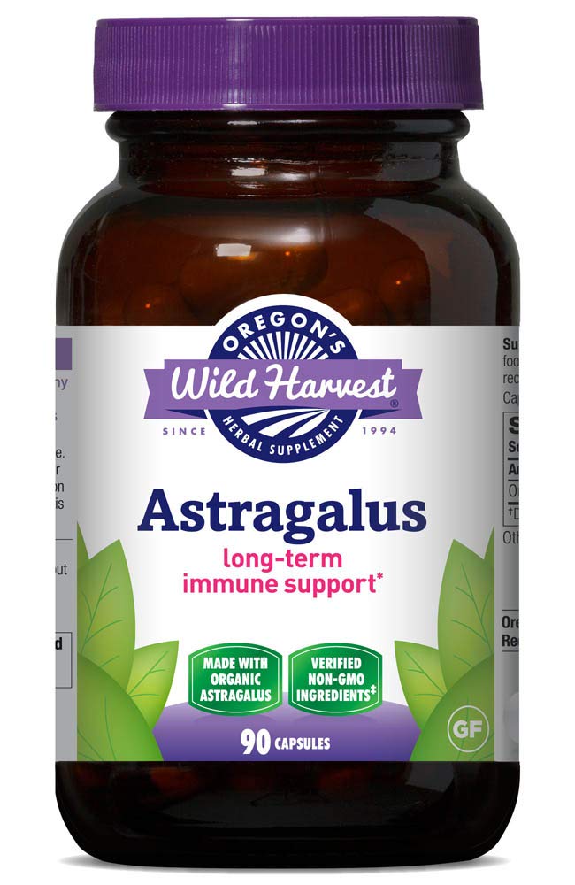 Oregon's Wild Harvest, Certified Organic Astragalus Capsules for Immunity Support, 1125 MGS, 90 Ct 90 Count (Pack of 1) - NewNest Australia