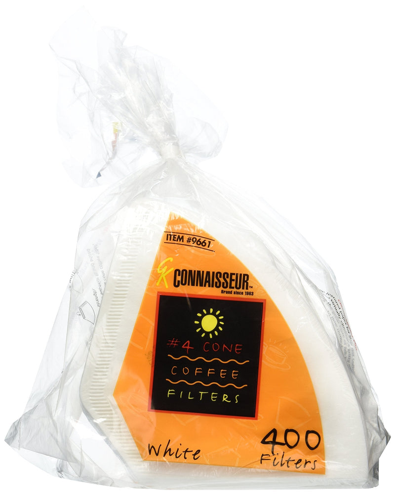 Rockline Industries #4 Cone Coffee Filters - Oxygen Cleansed- 400 Count, White, CECOMINOD065352 - NewNest Australia