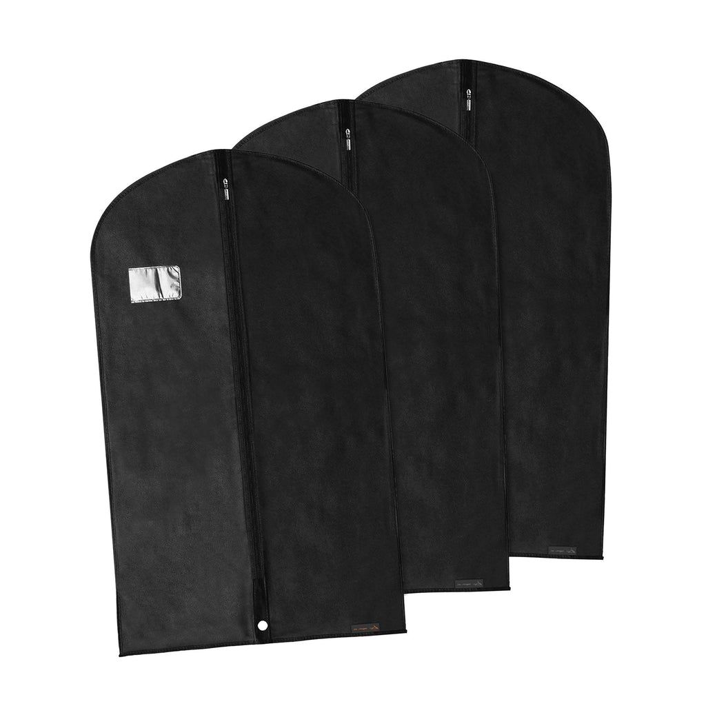 NewNest Australia - Hangerworld 3 Black 40inch Breathable Suit Coat Garment Clothes Carry Cover Protector Bags 