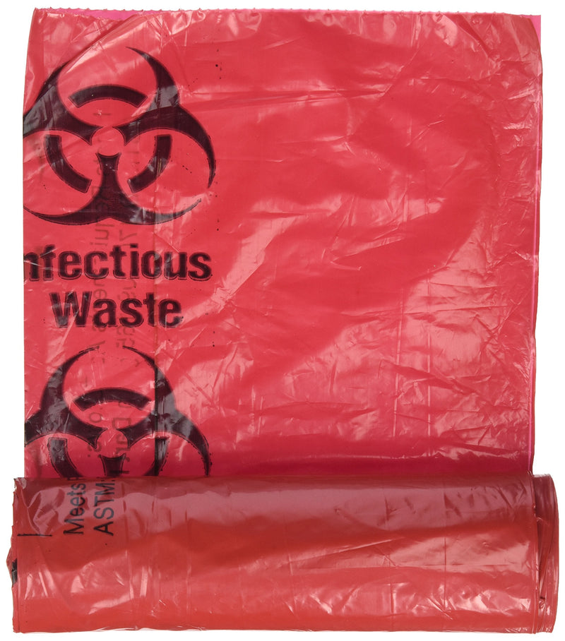 Medical Action Infectious Waste Bag, Red, 3 Gallon, 14.5" x 19", 20/Roll - NewNest Australia
