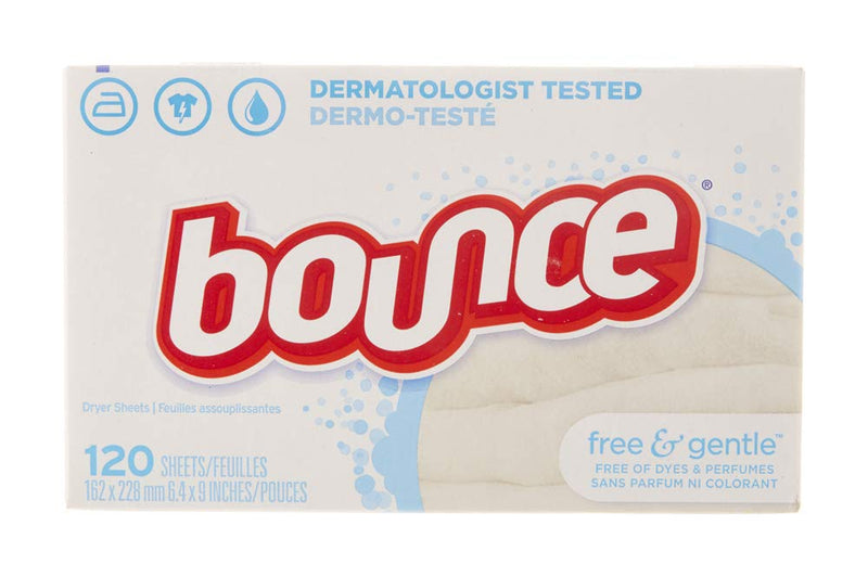 Bounce Free & Gentle Unscented Fabric Softener Dryer Sheets for Sensitive Skin, 120 Count 120 Sheets (Pack of 1) - NewNest Australia