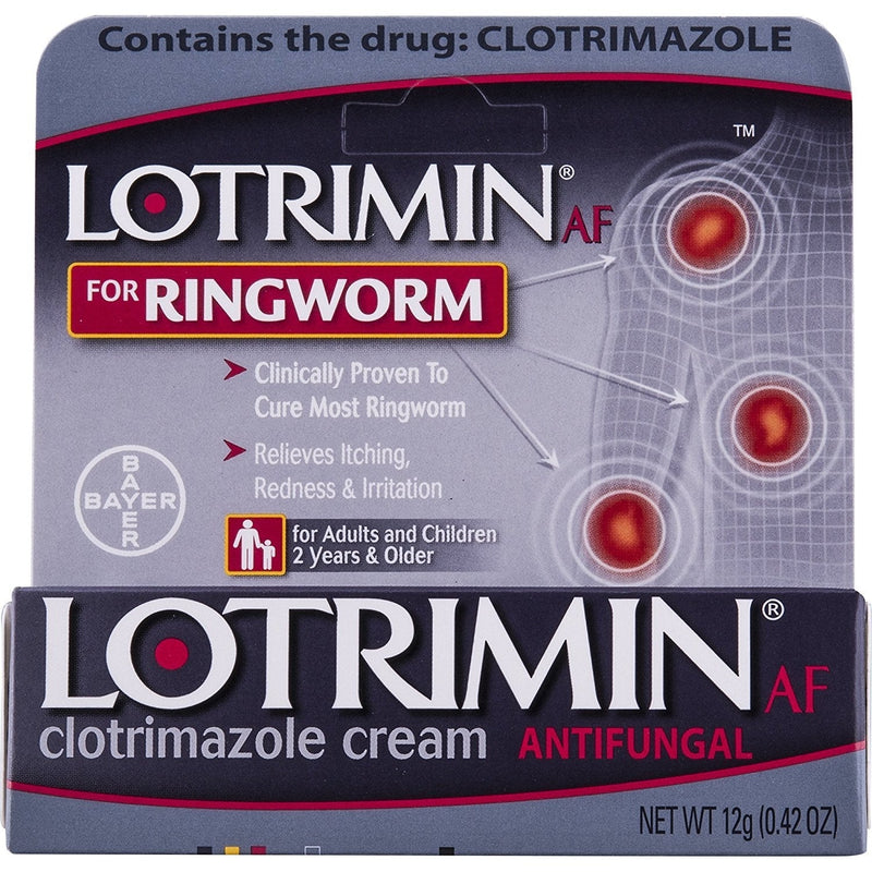 Lotrimin AF Ringworm Cream, Clotrimazole 1%, Clinically Proven Effective Antifungal Treatment of Most Ringworm, For Adults and Kids Over 2 years, Cream, .42 Ounce (12 Grams) - NewNest Australia